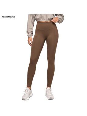 High Waist Buttery Soft Leggings No Front Seam Yoga Pants 28" Inseam
